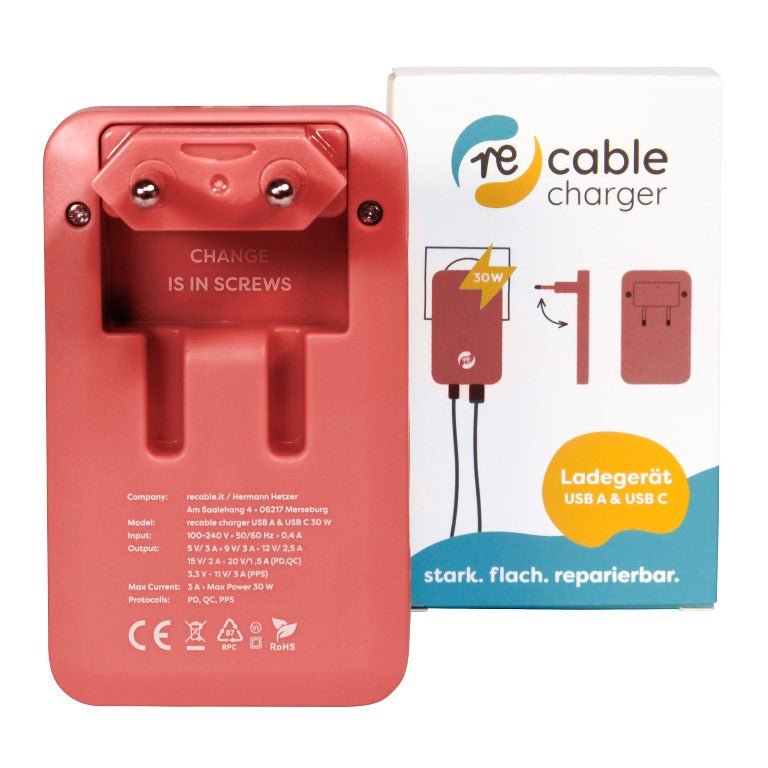 USB A USB C 30 watt charger – sustainable charging solution for modern devices