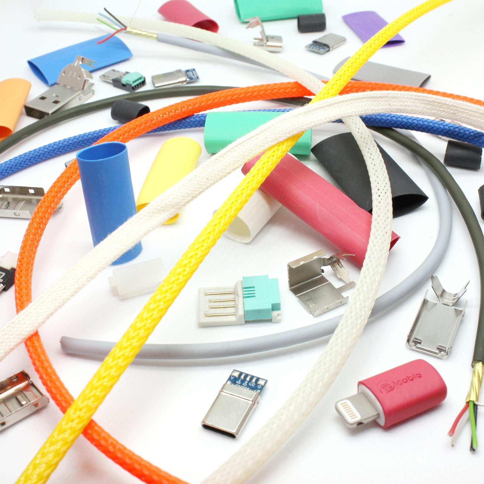 DIY USB cable repair | colorful spare parts & connectors | recable ...