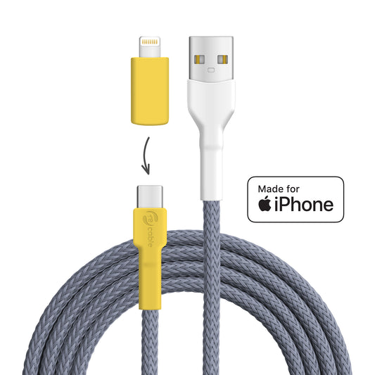 Yellow-throated vireo USB A - USB C + Lightning (iPhone)