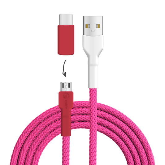 Red flamingo USB A - Micro USB + USB C