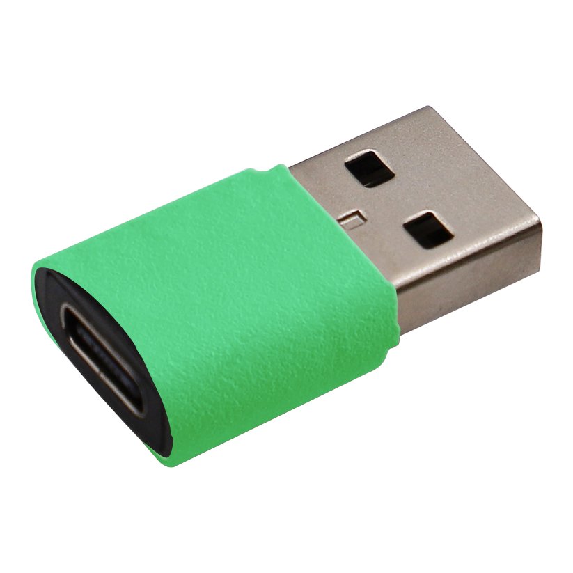 USB C - USB-A Adapter in grün