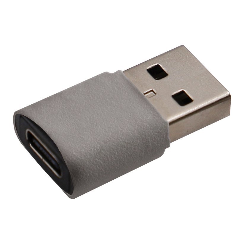 USB C - USB-A Adapter in grau