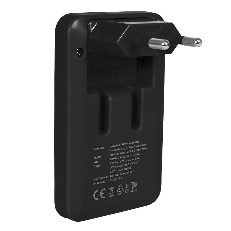 USB A USB C 30 watt charger – sustainable charging solution for modern devices 