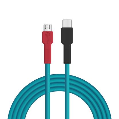 Turquoise Honey Bird USB C - Micro USB 