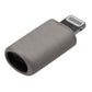Seitenansicht USB C-Lightning-Adapter grau