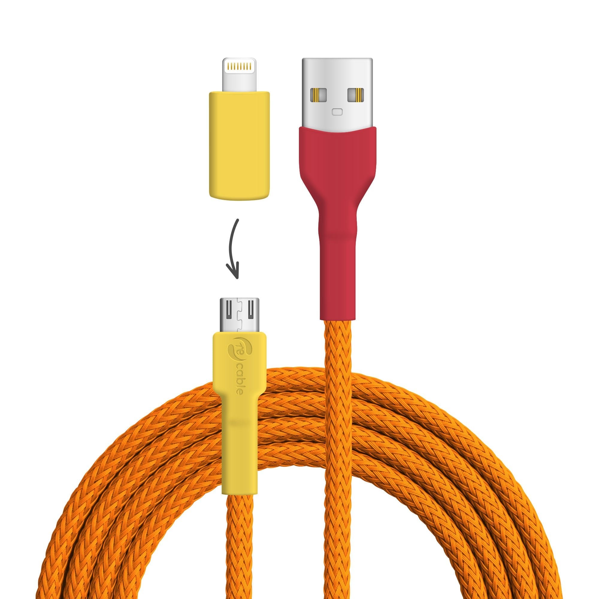 USB-A/Micro+Lightning cable Flame bowerbird | recable – recable.eu ...