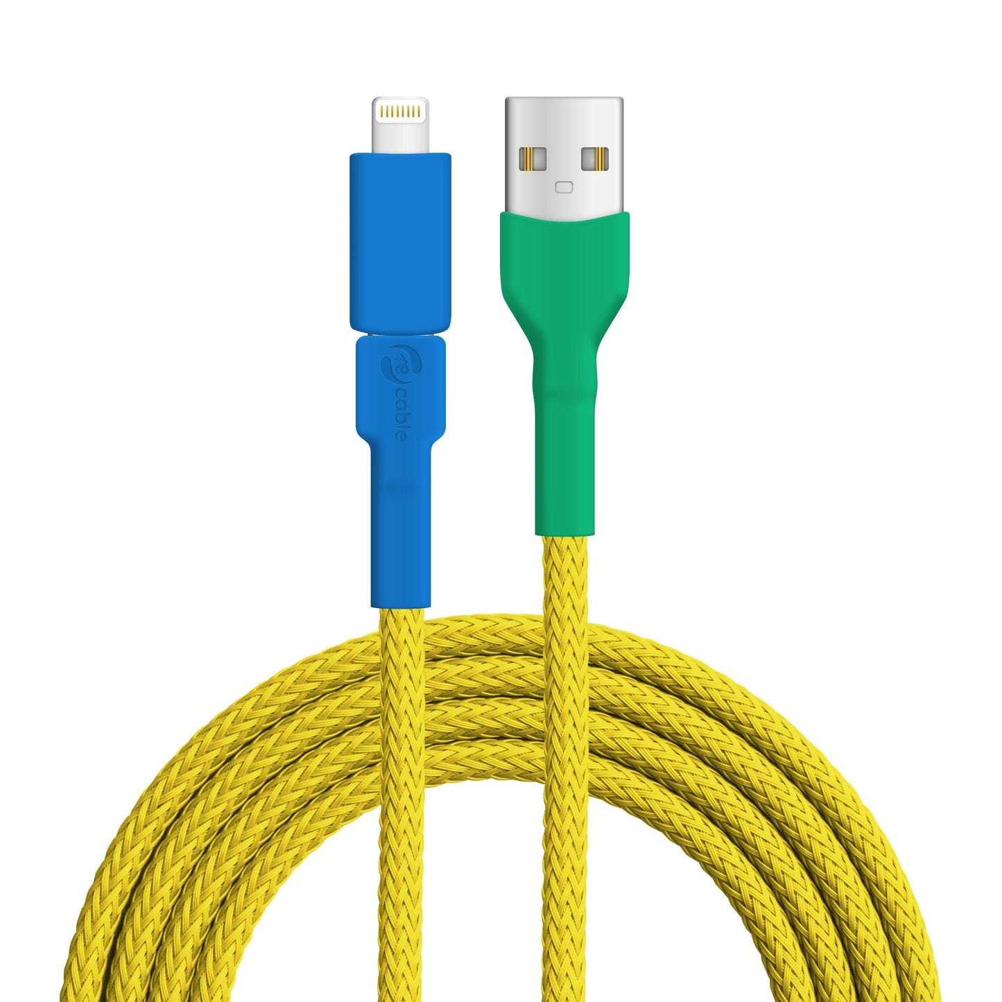 Yellow chest tare USB A - USB C + Lightning (iPhone)