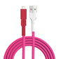 Red flamingo USB A - USB C + Lightning (iPhone)