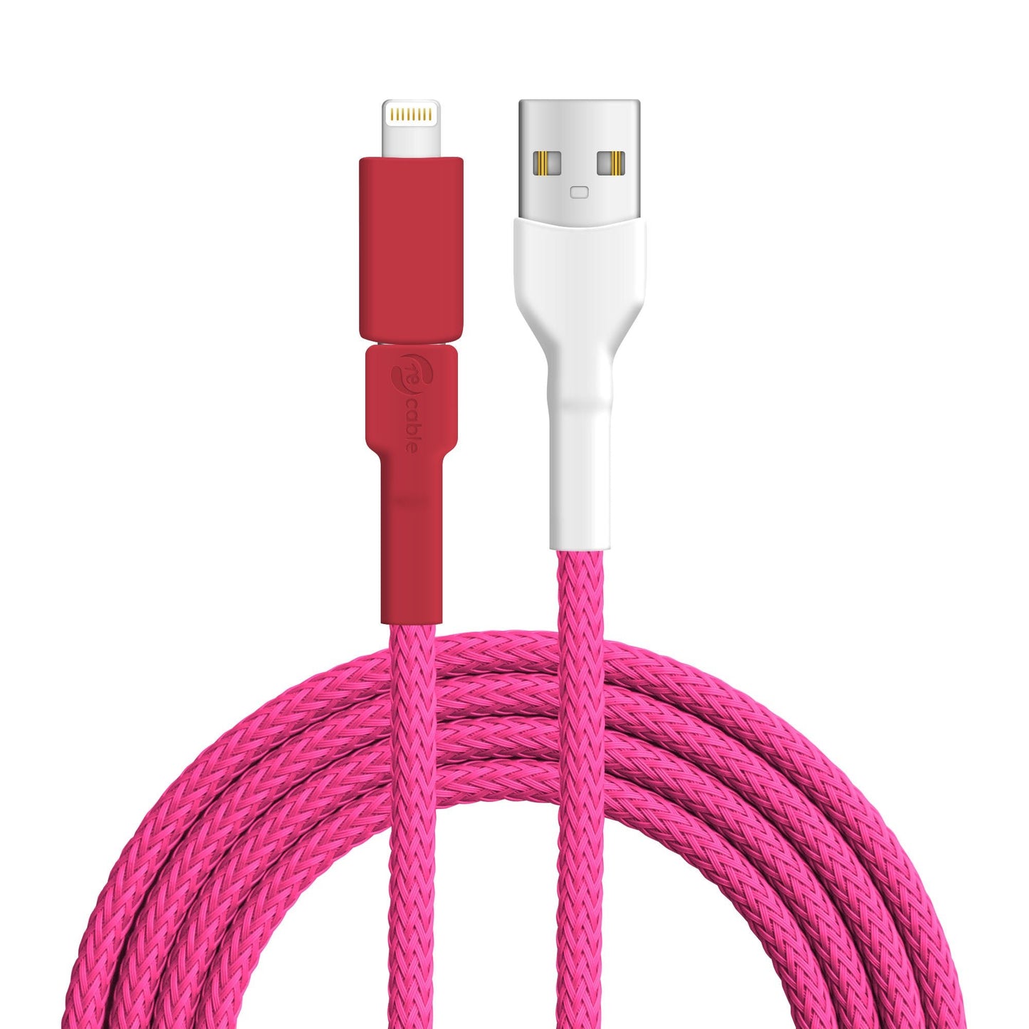 Red flamingo USB A - USB C + Lightning (iPhone)